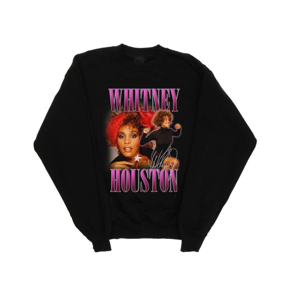 Whitney Houston Mens Signature Homage Sweatshirt / Black